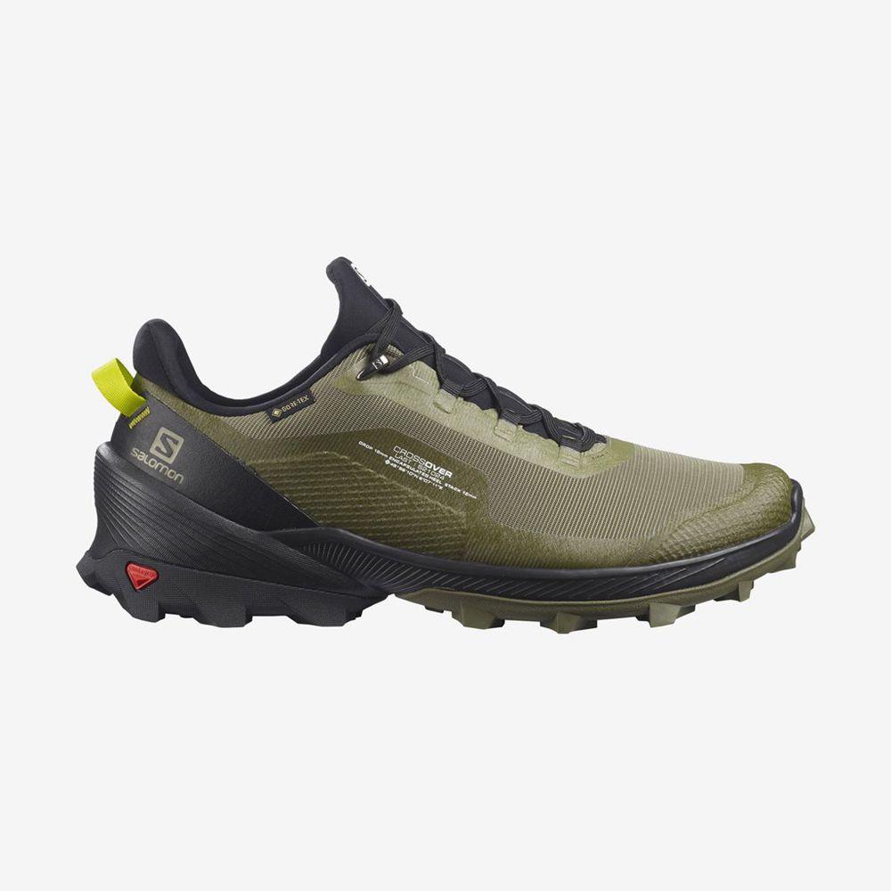 Chaussures De Randonnée Salomon Homme Vert - Salomon CROSS OVER GTX - France (7803-YGCPW)